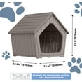 thumbnail image 5 of LOJIAWOWE Weatherproof Outdoor Cat House with Resin Roof, Indoor & Outdoor Cat Condo Shelter for Feral Cats, Light Coffee, 5 of 8