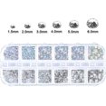 thumbnail image 4 of 1440 piezas de 6 tamaños de diamantes de imitación para decoración de uñas, gemas de diamantes de imitación de cristal redondas con parte trasera plana con pinzas para recoger y bolígrafo puntero de, 4 of 5