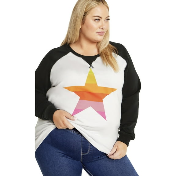 Avenue Women's Plus Size Starlight Sweat Top