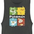 thumbnail image 2 of Junior's Pokemon Colorful Square Characters  Festival Muscle Graphic Tee Charcoal X Large, 2 of 4