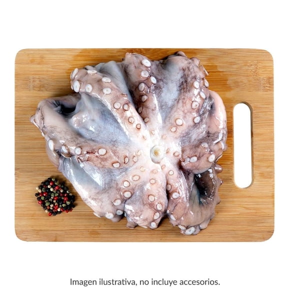 Pulpo por kg peso aprox por charola 900 a 1000 g