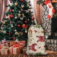 thumbnail image 5 of Christmas Bags Drawstring,Beige Christmas Santa and Animal Pattern Large Xmas Christmas Gift Bags,Reusable for Xmas and New Year Party Favors and Supplies,27.6" X 19.7", 5 of 6