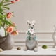 thumbnail image 4 of Figura de princesa conejita de jardín, decoración familiar de conejos de Pascua de resina con flores, figuras de Pascua para decoración de mesa para jardín, casa, granja., 4 of 6