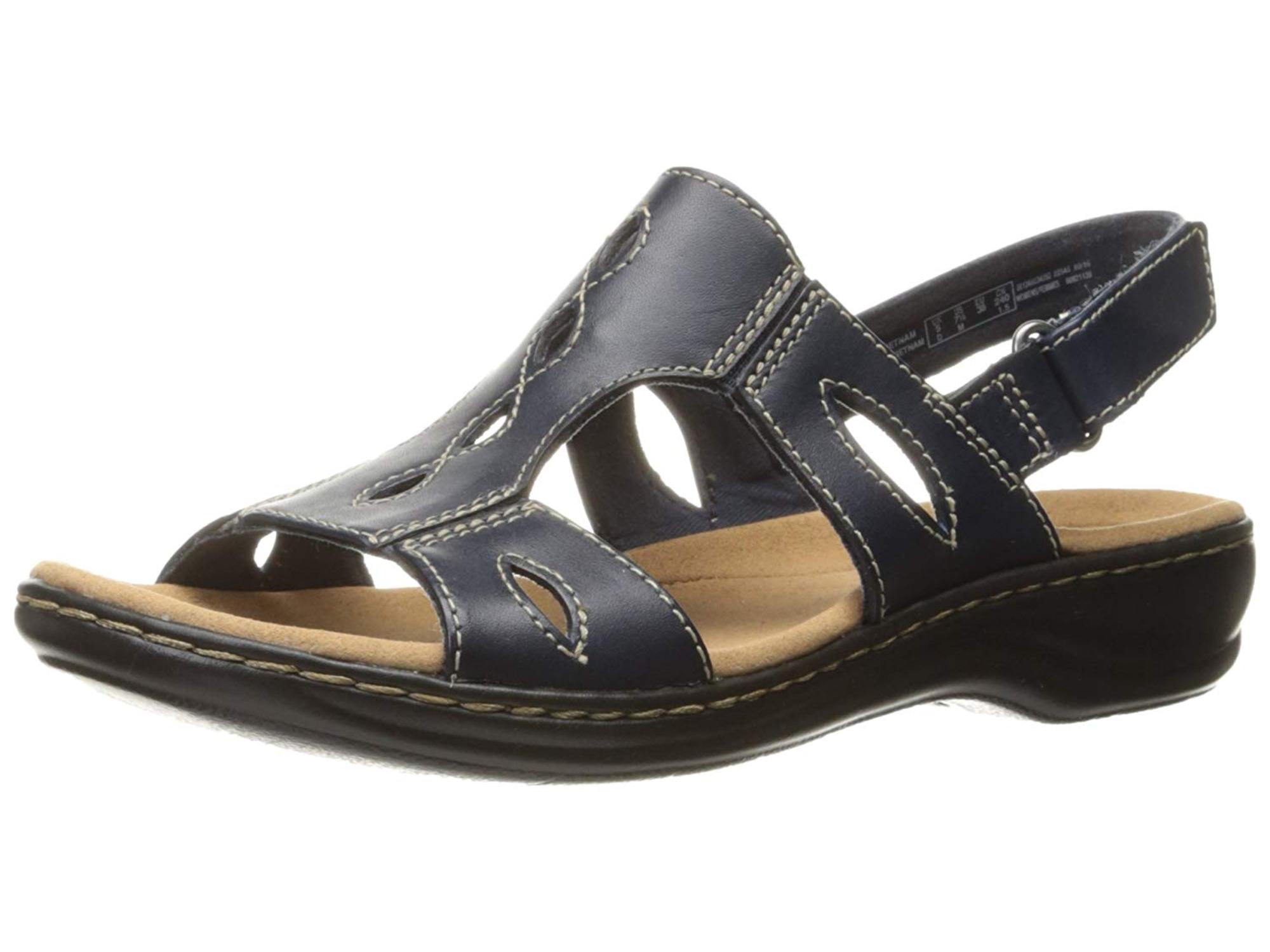 Clarks - Clarks Womens Leisa Lakelyn Open Toe Casual Ankle Strap Sandals - Walmart.com - Walmart.com