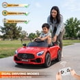 thumbnail image 2 of VOLTZ TOYS Voiture Électrique pour Enfants 12 V sous Licence Mercedes-Benz AMG GTR - Voiture de Sport Électrique avec Télécommande, Lumières DEL et Musique - Rede, 2 of 7