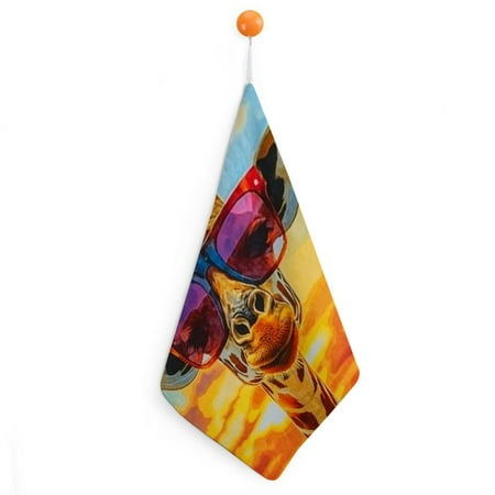 

Autua Giraffe Sunset Reusable Hand Towels for Home Decor - Ultra-Fine Fiber Kitchen and More 2pcs