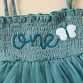 thumbnail image 5 of Vividxx Baby Girls Bodysuits With Embroidered Straps And Mesh Dress Romper Soft Elastic Waist For Newborn Newborn Casual Onesie Summer Fall Onesie Solid Color O-Neck Cute Dailywear, 5 of 7