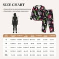 thumbnail image 4 of Pajama Sets for Women 2 Pcs, Wine Bottle Print No.9019 Button Down Long Sleeve Sleepwear Lounge PJ Sets, 4 of 6