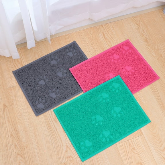 PBPBOX Small Cat Litter Mat Cat Litter Mat Water Resistant PVC For Pet Owners Doorway 1Pack