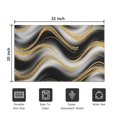 thumbnail image 5 of Black and Gold Marble Pattern Washable Non Slip Indoor Door Mat, Decorative Entry Rug for Entrance, Bedroom, Kitchen, Bathroom, 20"x32", 5 of 6