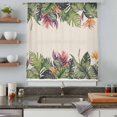 thumbnail image 5 of Palm Leaves Sheer Curtains 54 Inches Long, Summer Botanical Tropical Plants Rustic Light Filering Curtains, Breathable Simi Curtain Privacy Drapes for Kitchen Bathroom Nursery Small Window Treatment, 5 of 9
