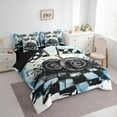 thumbnail image 3 of Feelyou Vintage Checkered Flag Twin Bedding Sets 7-Piece, Modern Sports Car Bedding Comforter Set, Teen Boy Girl Kid Reversible Sheet Sets, Lightweight Room Decor, 3 of 7