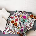 thumbnail image 2 of Colcha suave Franela cálida Decoración Mantas Calavera Cabeza Impreso Manta Tmvgtek Para estrenar, 2 of 5