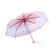 thumbnail image 2 of 1 paraguas plegable transparente de moda con diseño de princesa en flor de cerezo, color rosa, 2 of 15