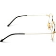 thumbnail image 3 of Tango Optics Round Metal Eyeglasses Frame Luxe RX Stainless Barbara McClintock Black Gold For Prescription Lens -, 3 of 6