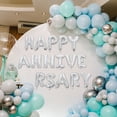 thumbnail image 2 of 16 Inch HAPPY ANNIVERSARY Letters Balloons Decorative Aluminum Film Balloons Set for Wedding Party (Silver), 2 of 8