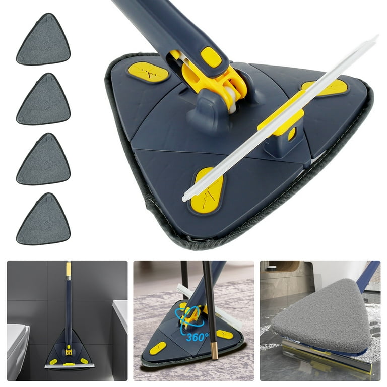 Triangle Mop 360 Rotatable Extendable Adjustable 110 Cm Cleaning Mop For  Tub Tile Floor Wall Cleaning Mop Deep Cleaning Mop - AliExpress