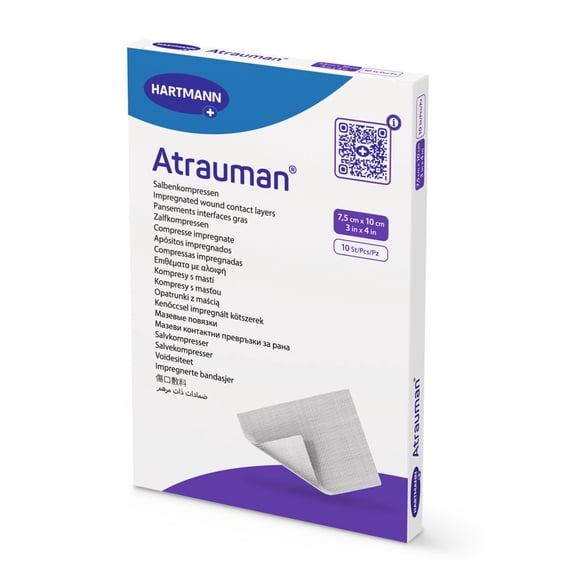 Atrauman Impregnated Contact Layer Dressing 3 x 4" Rectangle Nonpetroleum 499513 10 Ct