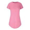 thumbnail image 7 of Fznquz Womens Summer Dresses Athletic Short Sleeve Solid Shirt Pockets Casual Dress Pink, 7 of 7