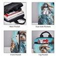 thumbnail image 3 of Disketp Stylish Dog in Denim Outfit Mochila Ligera e Impermeable, Mochila de Día Resistente para Viajes, Senderismo y Uso Diario para Hombre y Mujer, 3 of 7