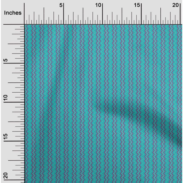 oneOone Cotton Poplin Fabric Dot & Chevron Block Print Sewing Fabric BTY 56 Inch Wide
