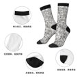 thumbnail image 5 of Honeii Silver Glitter Print Adult Socks,Crew Socks,Casual Calf Socks,Daily Wear Socks for Men & Women, Perfect for Sports, Casual and Everyday Use, 5 of 6