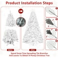 thumbnail image 5 of 6FT White Christmas Tree, Artificial Snowfield Christmas Douglas Fir Tree, Christmas Party Decoration, Easy to Clean and Assemble, Foldable and Sturdy Metal Base,White Xmas Tree, 5 of 7