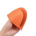 thumbnail image 5 of Mini Oven Mitt Pot Holder Heat Resistant Pinch Covers Gloves Orange 2 Pack, 5 of 5