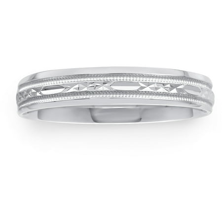 Women's Sterling Silver X Pattern Ring, 4mm