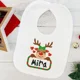 thumbnail image 5 of Baberos navideños personalizados para bebés, babero de algodón personalizado con nombre para niñas y niños, babero de saliva para recién nacidos, regalos para bautizos y bebés, 5 of 5