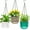 Multi-color, variant on 3 Pcs Plant Hanger with Removable Hooks,Self Watering Hanging Baskets,4.53Inch Plastic Flower Pots,Visible Hanging Baskets,for Garden Balcony Office Home Decor (Gray)