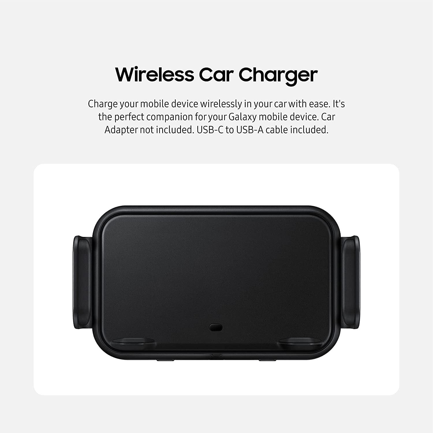 SAMSUNG Wireless Car Charger Fast Charge 2022, Universally Compatible with Qi Enabled Phones in Vehicle - Retail Packaging - Black