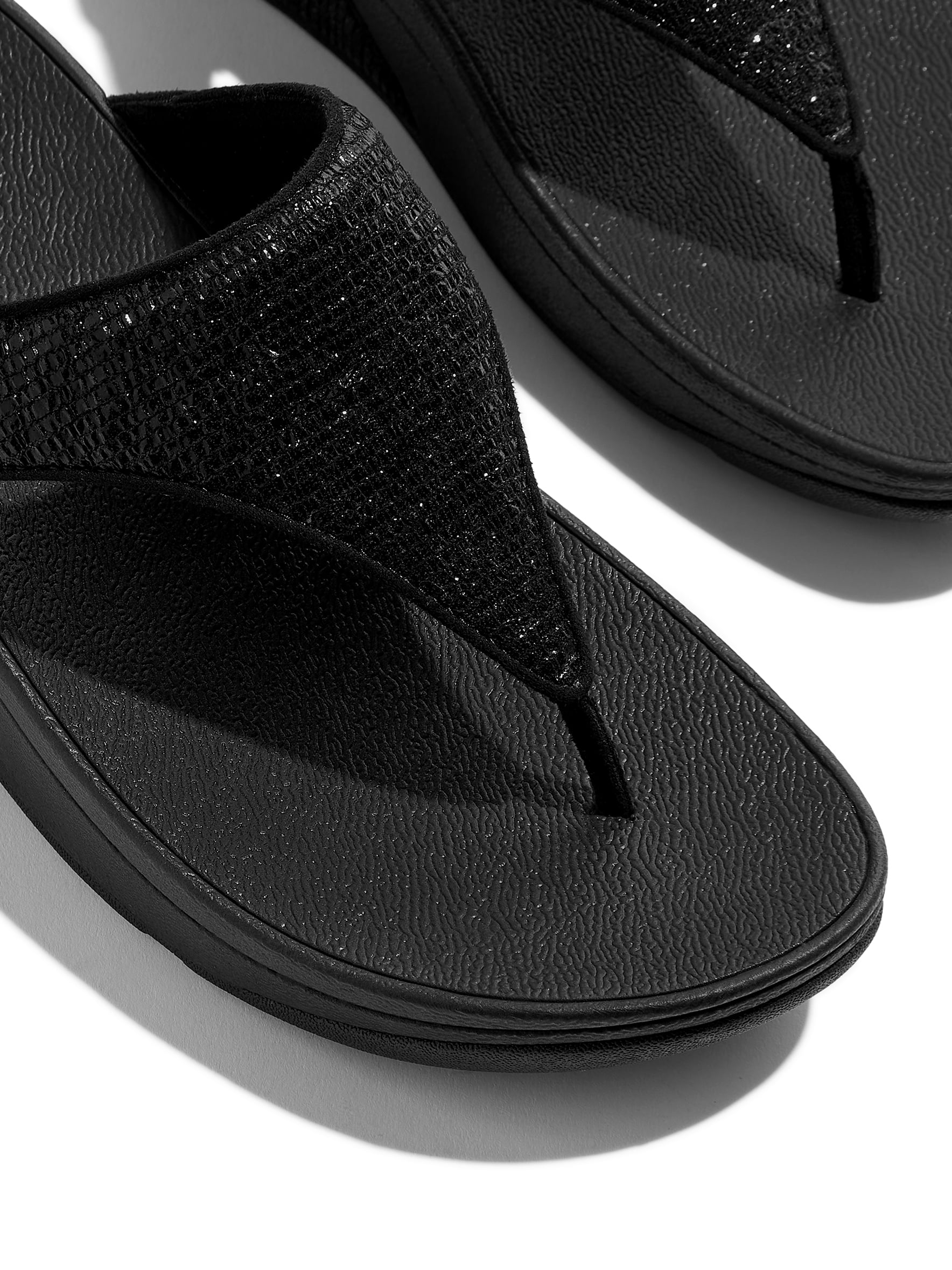 Fitflop Women's Lulu Crinkled-Shimmer Toe-Post Sandals