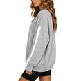 thumbnail image 6 of TEMOFON Womens Sweatshirts Long Sleeve Shirts for Fall Tops Crew Neck Winter Clothes Fleece Lined Loose Fitting Tops for Women Light Grey 2XL, 6 of 9