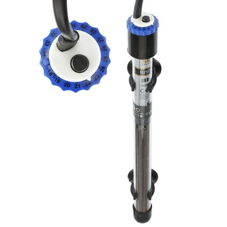 Submersible Aquariums Heater Glass 110V 300W Adjustable Temperature 18-34C with 2 Suction Cups for Fresh Water or Saltwater All Size Fish Tank