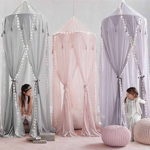 Hanging Bed Canopy Girls Dome Round Chiffon Bed cover Mosquito Net Curtain 