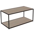 thumbnail image 1 of Midtown Collection Sonoma Oak Wood Grain Finish Coffee Table with Black Metal Frame, 1 of 3