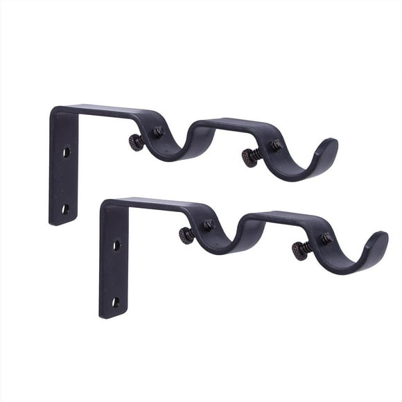 hometrends Double Curtain Rod Bracket Set, 1.58 cm. (5/8 in.) Diameter, 5/8 in. Diameter