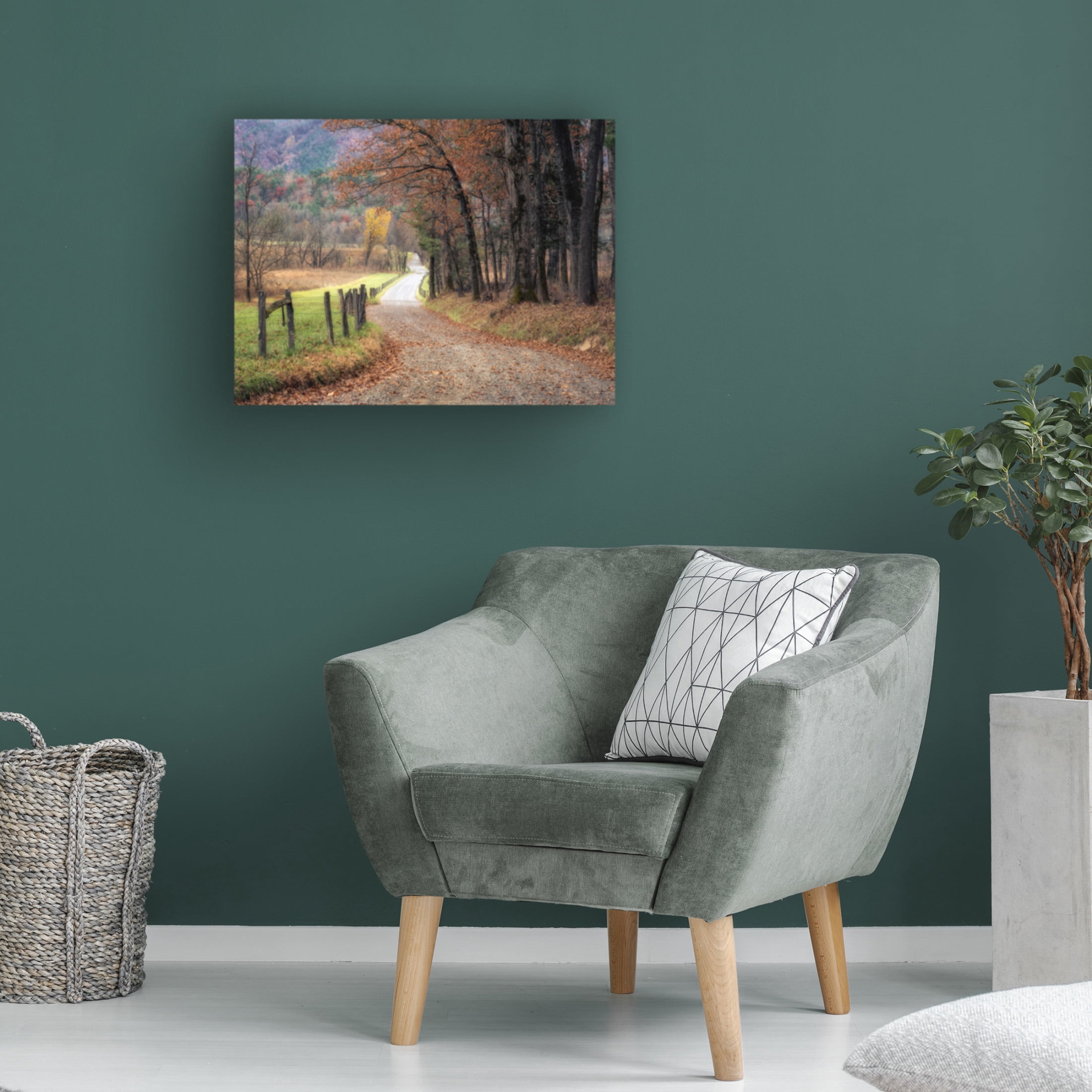 Canvas Wall Art - Danny Head 'Autumn Drive I' Wall Art for Living Room, Bedroom, or Office Décor by Trademark Fine Art - 19 x 14 Inches