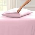 thumbnail image 2 of Split Top King Adjustable Flex Top King Size 100% Egyptian Cotton, Solid Baby Pink, 800 Thread Count, 12 inch Deep Pocket, 34" Split Top Sheets Bed 4 Piece Sheet Set, 2 of 6
