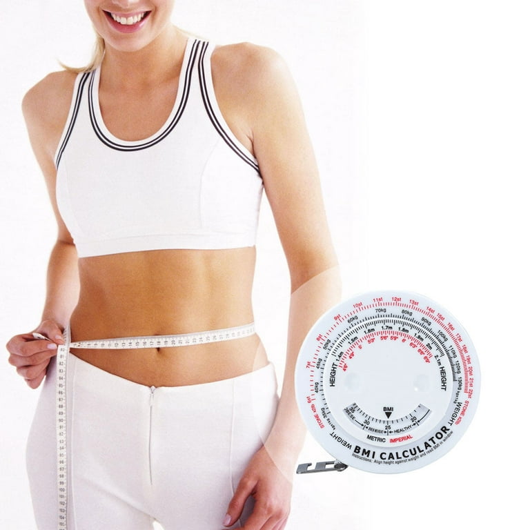 Betued Fat Measurement Tape, BMI Retractable Measuring Tape for Accurate Waist Body Mass Index Measurement, Body Tape Measure with BMI Calculator