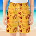 thumbnail image 4 of Glisme Summer Shorts For Boys Swim Shorts With Dinosaur Beach Shorts For Toddler Kids Kids Athletic Shorts Playwear Loose Pants Size 11-12 Years Orange, 4 of 4