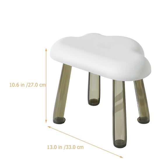 Luxshiny White Low Stool with Enhanced Stability for Home, Footrest, Shoe Changing, and Comfortable Seating Solution