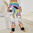 thumbnail image 3 of Rainbow Unicorn Winter Female Pants Flannel High Waist Women Pants Lady Warm Straight Leg Plush Trousers, 3 of 7
