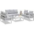 thumbnail image 6 of SUNVIVI Patio Furniture Aluminum Loveseat, All-Weather Outdoor Sofa Couch, Metal Chair with Cushions, 6 of 8