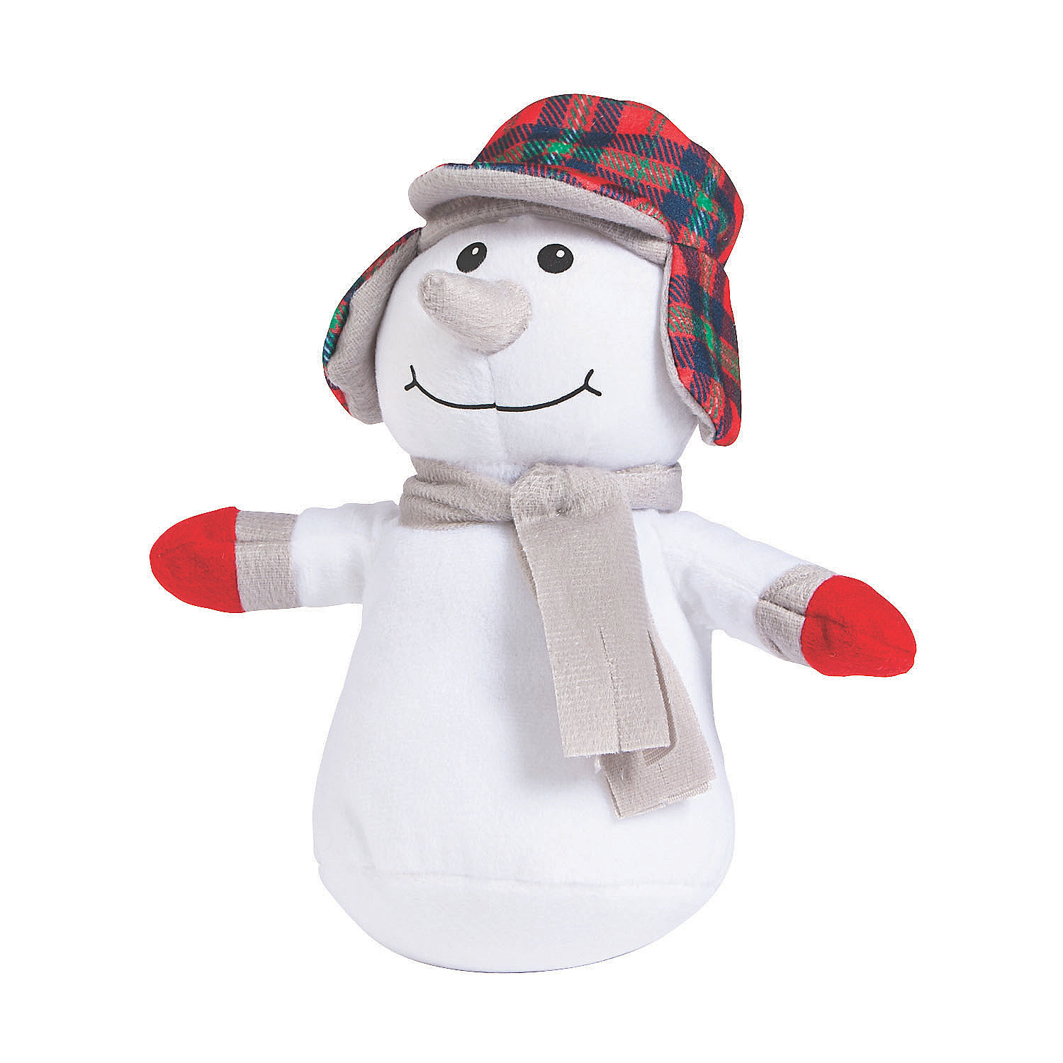 Snowman Plush W/ Stocking Hat Toys 1 Piece