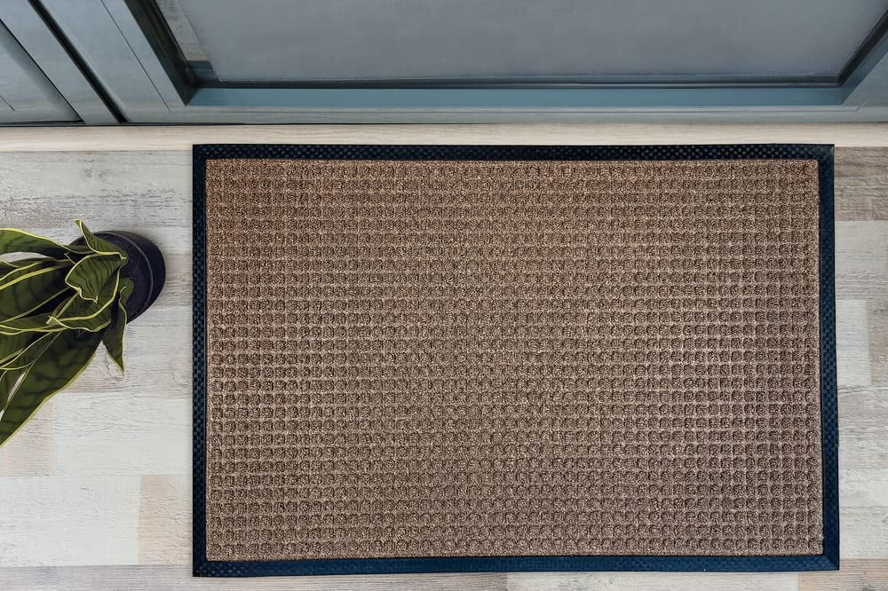 Envelor Front Door Mat Indoor Outdoor Entrance Doormat Non Slip Durable Floor Mat for Entry Mat Kitchen Rugs Home Decor Rugs Heavy Duty Mat Welcome Mat, 24 x 36 Inches, Brown