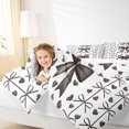 thumbnail image 3 of Erosebridal Girls Cartoon Ribbon Bow Bedding Comforter Set 7-Piece,Black Love Heart King Bedding Sets for Kids Teens,Microfiber Bedroom Decor, 3 of 6