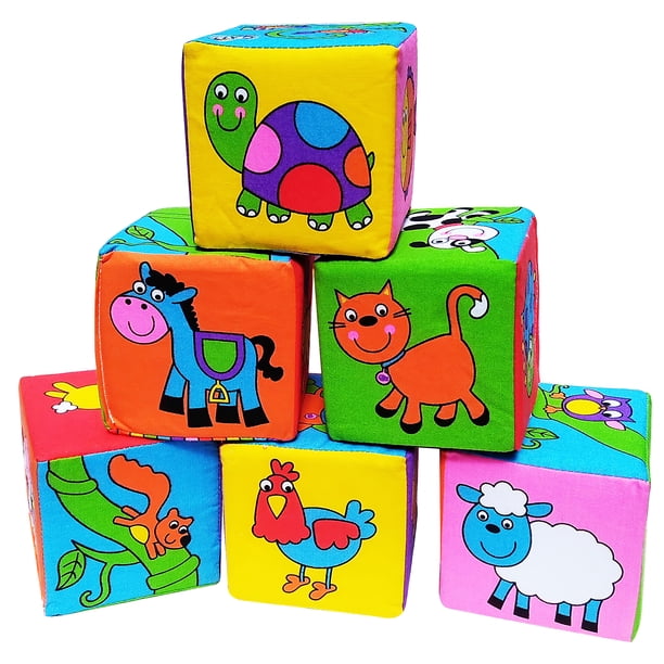 De Bloques De Construcción De Tela Colorida, Muñeca De Tela Para Bebé, Sonajero Suave, Sonajero Educativo Temprano Para Bebé, Para El Hogar, Guardería Kearding FN003296-02