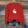 thumbnail image 5 of Mgmyaa Crewneck Sweatshirt for Women Christmas Printed Oversized Fall Winter Long Sleeve Top, 5 of 5